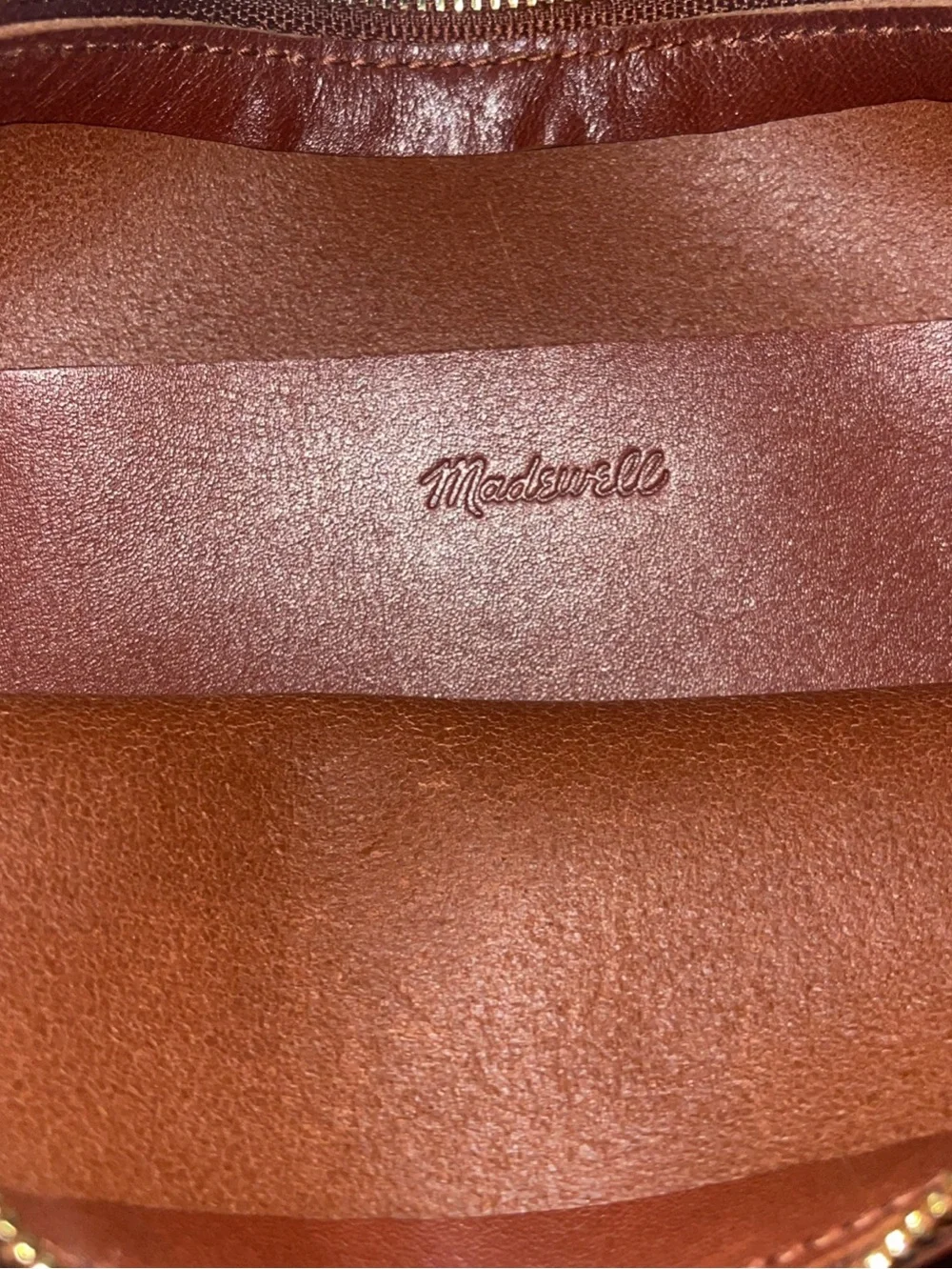 Madewell, The Essential Convertible Top Handle Crossbody Mini Bag. Warm Cinnamon